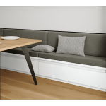 Coussin banquette int�rieur anti tache effet chin� taupe