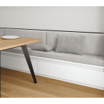 Coussin banquette intrieur anti tache maille gris naturel