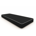 Coussin banquette intrieur gris anthracite anti - tache - effet chin passepoil blanc