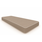 Coussin banquette intrieur gris et beige anti - tache - maille passepoil blanc