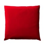 Coussin uni rouge cerise