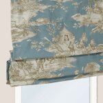Stores - et - rideaux. com store bateau toile de jouy bleu ciel beige