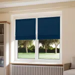 Stores - et - rideaux. com store bateau uni occultant bleu marine - polyester - sur mesure - fabrication ...