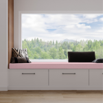 Stores - et - rideaux. com coussin pour banc rose poudr