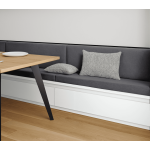 Coussin banquette intrieur anti tache coton uni gris souris