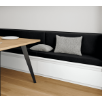 Coussin banquette intrieur anti tache coton uni noir