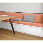 Coussin banquette intrieur anti tache coton uni pche