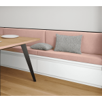 Coussin banquette intrieur anti tache coton uni rose poudre