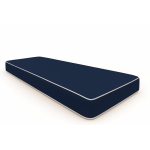 Coussin banquette intérieur bleu marine velours maillé passepoil blanc Coussin banquette intérieur bleu marine velours maillé passepoil blanc