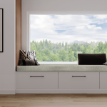 Coussin banquette intrieur chenill gris perle