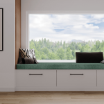 Coussin banquette intrieur chenill vert olive