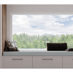 Coussin banquette intrieur coton uni bleu canard