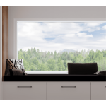 Coussin banquette intrieur coton uni noir