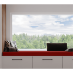 Coussin banquette intrieur coton uni terracotta