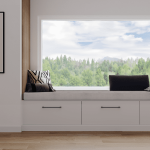 Coussin banquette intérieur velours gris perle Coussin banquette intérieur velours gris perle