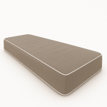 Stores - et - rideaux. com coussin banquette int�rieur taupe bouclette passepoil blanc - sur - mesure ...