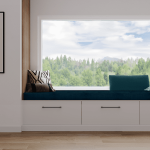 Coussin banquette intérieur velours bleu nuit Coussin banquette intérieur velours bleu nuit