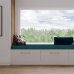 Coussin banquette intérieur velours bleu paon Coussin banquette intérieur velours bleu paon