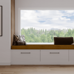 Coussin banquette intrieur velours camel