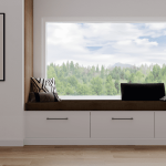 Coussin banquette intrieur velours chocolat