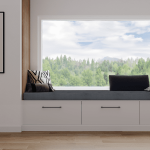 Coussin banquette intérieur velours gris souris Coussin banquette intérieur velours gris souris