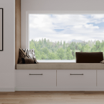 Coussin banquette intrieur velours naturel