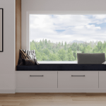 Coussin banquette intrieur velours noir