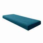 Coussin banquette unis bleu canard
