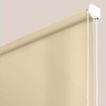 Stores - et - rideaux. com stores enrouleurs tamisants unis vanille - polyester - sans per�age - motoris� ...