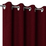 Stores - et - rideaux. com rideau occultant aspect flanelle bordeaux - chaleureuse - rouge - haut de ...