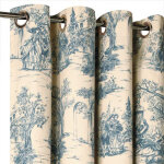 Stores - et - rideaux. com rideaux toile de jouy en coton - confection sur - mesure  oeillets