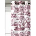 Stores - et - rideaux. com rideaux toile de jouy rouge grenat - motifs champ�tres - tissus premium certifi�s ...