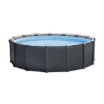 Piscine graphite - ronde -  4, 78 m x 1, 24 m - intex - piscine tubulaire