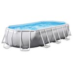 Piscine tubulaire prism frame - ovale - 5, 03 m x 2, 74 m x 1, 22 m - intex - piscine tubulaire