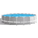 Piscine tubulaire prism frame - ronde -  5, 49 m x 1, 22 m - intex - piscine tubulaire