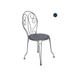 2 chaises de jardin en m�tal montmartre carbone - fermob