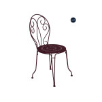 2 chaises de jardin en mtal montmartre cerise noire - fermob