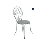 2 chaises de jardin en m�tal montmartre gris lapilli - fermob