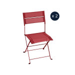 2 chaises de jardin pliante latitude monochrome piment - fermob 2 chaises de jardin pliante latitude monochrome piment - fermob