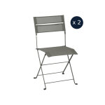 2 chaises de jardin pliante latitude monochrome romarin - fermob 2 chaises de jardin pliante latitude monochrome romarin - fermob