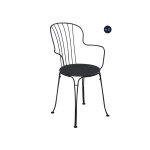 2 fauteuils bridge de jardin en métal opera + carbone - fermob 2 fauteuils bridge de jardin en métal opera + carbone - fermob