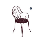 2 fauteuils de jardin en métal montmartre cerise noire - fermob 2 fauteuils de jardin en métal montmartre cerise noire - fermob