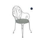 2 fauteuils de jardin en métal montmartre gris lapilli - fermob 2 fauteuils de jardin en métal montmartre gris lapilli - fermob