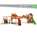 Aire de jeux maxi spider land - toboggan vert - fungoo