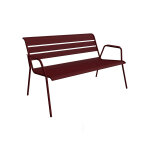 Banquette lounge en mtal monceau cerise noire - fermob