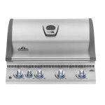 Barbecue � gaz encastrable lex 485 inox 4 br�leurs + br�leur arri�re - napoleon
