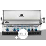 Barbecue gaz encastrable prestige pro 665 inox avec rtissoire - napoleon