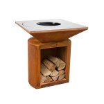 Brasero g2 corten plaque acier carbone - artiss