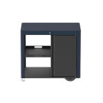 Chariot acier 4 roues achille porte bleu navy - eno Chariot acier 4 roues achille porte bleu navy - eno