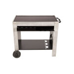 Chariot plancha bois et m�tal perla